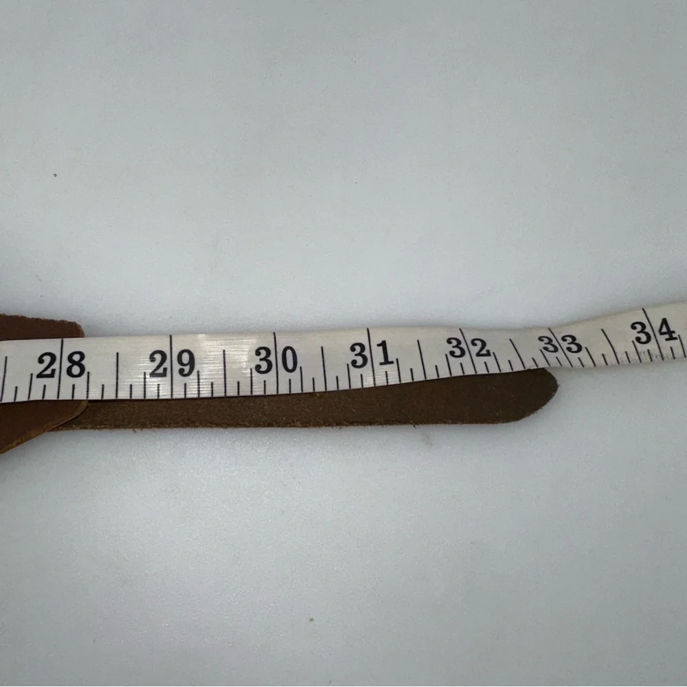 Linea Pelle size S Anthropologie Leather Adjustable Women Belt Ivory Tan